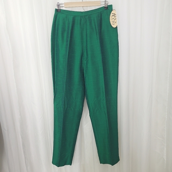 Vintage Deadstock The Back Room jewel tone green trouser size 8 - Picture 1 of 10